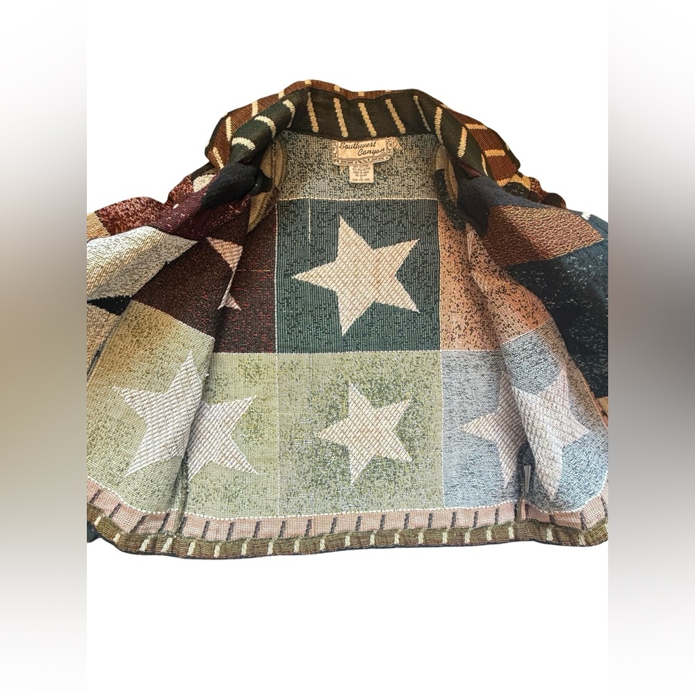 Vintage Star Patchwork Jacket Women’s Small Cropp… - image 10